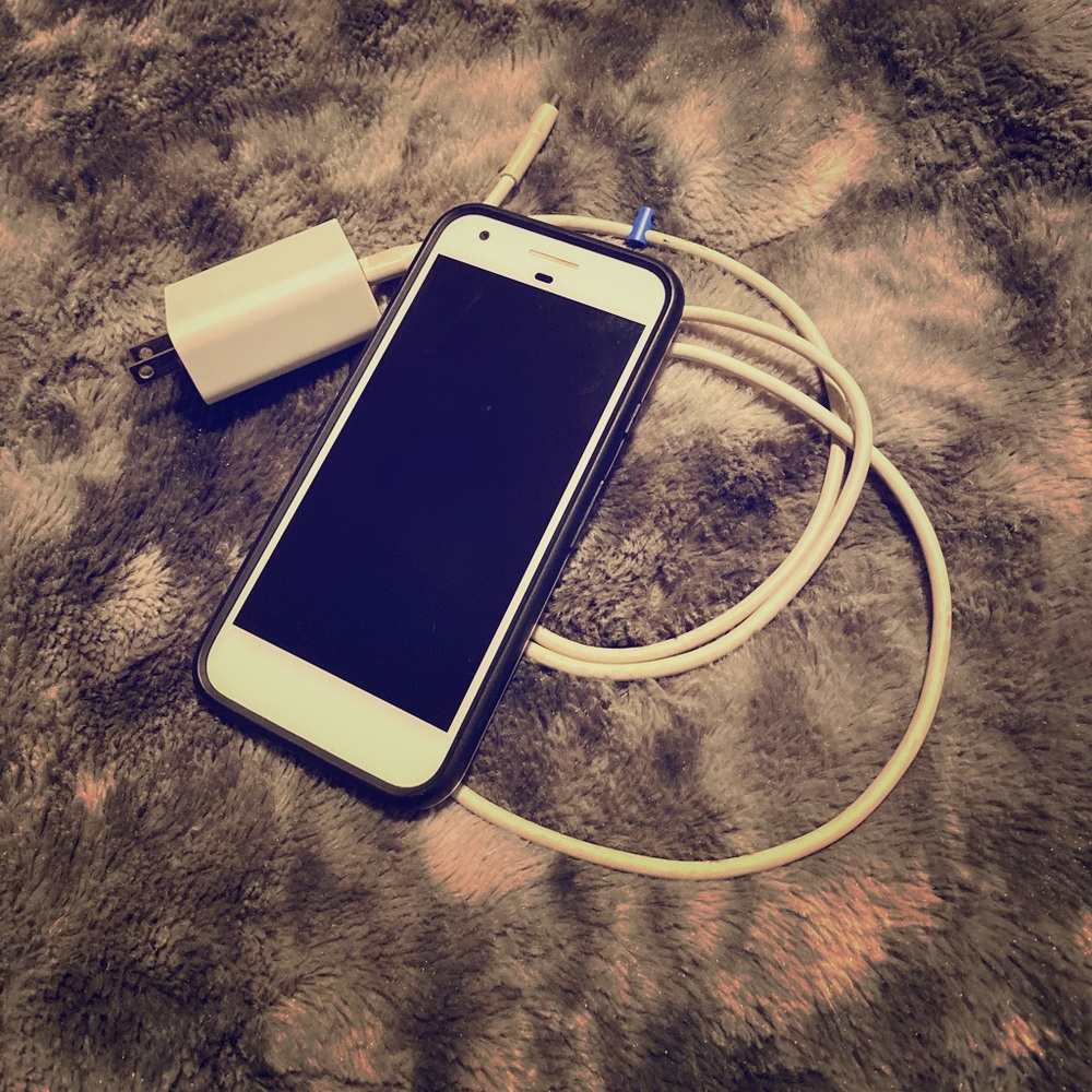 Google Pixel 1 with charger